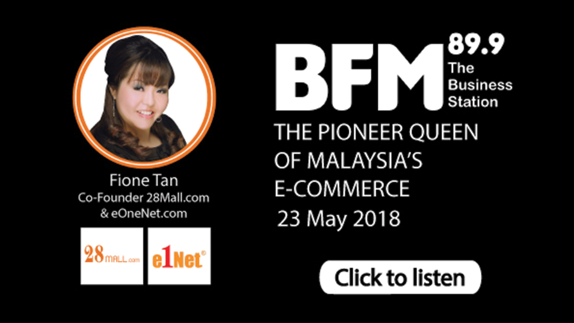 BFM Interview - The Pioneer Queen of Malaysia's e-Commerce Fione Tan